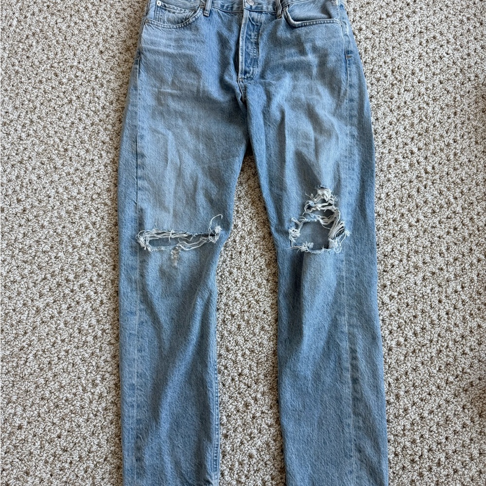 Agolde Classic Blue Distressed Women’s Jeans